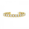 40ctw Bezel-Set Emerald Cut White Tennis Bracelet
