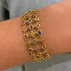 20ctw Multicolor Double Face Two in One Statement Bracelet