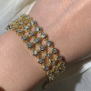 20ctw Multicolor Double Face Two in One Statement Bracelet