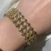 20ctw Multicolor Double Face Two in One Statement Bracelet