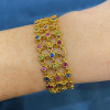 20ctw Multicolor Double Face Two in One Statement Bracelet