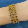 20ctw Multicolor Double Face Two in One Statement Bracelet