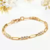 10ctw Round Cut White Sapphire Paperclip Link Bracelet