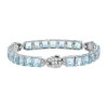 32ctw Asscher Cut Aquamarine Art-deco Vintage Bracelet