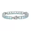 32ctw Asscher Cut Aquamarine Art-deco Vintage Bracelet
