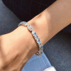 32ctw Asscher Cut Aquamarine Art-deco Vintage Bracelet