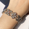 35ctw Round Cut Three Row Bubble Bracelet