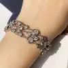 35ctw Round Cut Three Row Bubble Bracelet