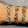 35ctw Round Cut Three Row Bubble Bracelet