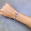 35ctw Round Cut Three Row Bubble Bracelet