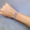 35ctw Round Cut Three Row Bubble Bracelet