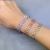 35ctw Round Cut Three Row Bubble Bracelet