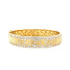 Flush Set White Sapphire Sandblasted Wide Starry Bangle