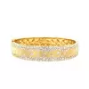 Flush Set White Sapphire Sandblasted Wide Starry Bangle
