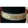 Flush Set White Sapphire Sandblasted Wide Starry Bangle