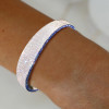 White and Blue Sapphire Paved Open Bangle