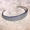 White and Blue Sapphire Paved Open Bangle
