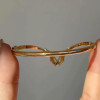 Round Cut Sandblasted Love Hands Bangle