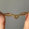 Round Cut Sandblasted Love Hands Bangle
