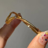 Round Cut Sandblasted Love Hands Bangle
