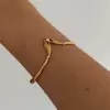 Round Cut Sandblasted Love Hands Bangle