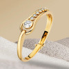 7ctw Round Cut Bezel Set Asymmetric Bangle
