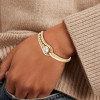 7ctw Round Cut Bezel Set Asymmetric Bangle