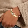 7ctw Round Cut Bezel Set Asymmetric Bangle
