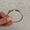 7ctw Round Cut Bezel Set Asymmetric Bangle