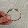 7ctw Round Cut Bezel Set Asymmetric Bangle