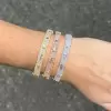 Baguette and Round Cut Paved Stackable Bangle