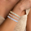 Baguette and Round Cut Paved Stackable Bangle
