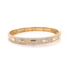 Baguette and Round Cut Paved Stackable Bangle