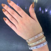Baguette and Round Cut Paved Stackable Bangle