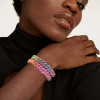13MM Multicolor Sapphire Rainbow Cuban Link Bracelet