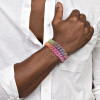 13MM Multicolor Sapphire Rainbow Cuban Link Bracelet