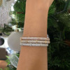 7mm Width Baguette and Round Cut Paved Stackable Bangle