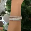 7mm Width Baguette and Round Cut Paved Stackable Bangle