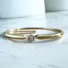 2ct Round Cut Knite Edge Vintage Bangle