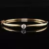 2ct Round Cut Knite Edge Vintage Bangle