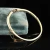 2ct Round Cut Knite Edge Vintage Bangle