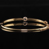 2ct Round Cut Knite Edge Vintage Bangle