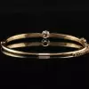 2ct Round Cut Knite Edge Vintage Bangle