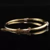 2ct Round Cut Knite Edge Vintage Bangle