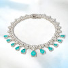 14ctw Pear Cut Paraiba Fringe Statement Bracelet