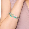 14ctw Pear Cut Paraiba Fringe Statement Bracelet