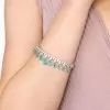 14ctw Pear Cut Paraiba Fringe Statement Bracelet