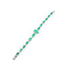 12ctw Multi-Sized Pear Cut Emerald Statement Bracelet