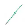 12ctw Multi-Sized Pear Cut Emerald Statement Bracelet