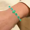 12ctw Multi-Sized Pear Cut Emerald Statement Bracelet